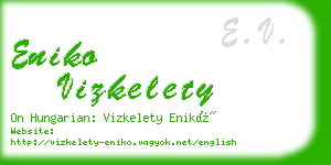 eniko vizkelety business card